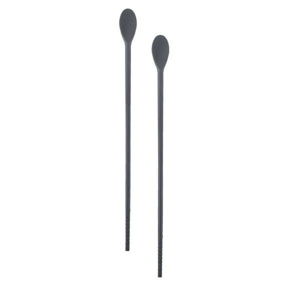 BESTOYARD 2pcs Silicone Coffee and Cocktail Stirring Spoons Drink Stirrer Sticks Swizzle Sticks Iced Tea Stirrer for Beverages