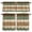 Brown Off-White Green, variant on Blue Grey Kitchen Curtains, Kitchen Curtains and Valances Set of 3, Modern Oil Painted Abstract Art Aesthetics Light Filtering Tailored Tier Curtain 24 Inch Length Drapes for Cafe Sink Bedroom