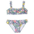 thumbnail image 2 of Tponi Toddler Swimsuit Girl,Girls 2 Piece Swimsuit,Two-Piece Sets,Swim Set,Multicolor,13-14, 2 of 5