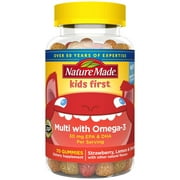Nature Made Kids First Multivitamin with Omega-3 Strawberry Lemon & Orange -- 70 Gummies