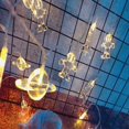 thumbnail image 4 of Cadena de luces LED con forma de astronauta, cohete, universo, decoración navideña para habitaciones, 4 of 5