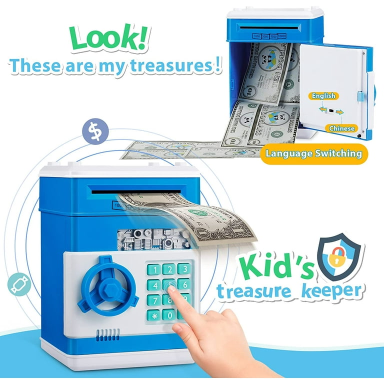 Wantfly Piggy Bank, Toys Gifts for 4 5 6 7 8 9 Years Old Boys Girls, Kids  Money Safe Saving Coin Bank ATM, Blue : Buy Online at Best Price in KSA -  Souq is now : Home