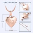 thumbnail image 2 of Pet Cremation Jewelry for Ashes Pendant Paw Print Pet Heart Urn Necklace Memorial Keepsake Jewelry for Pet/Dog's/Cat's Ashes, 2 of 8
