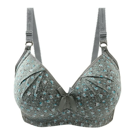 OJSFQUFP Plunge Bralette Dark Gray Women Casual Sexy Prints Underwear Without Rims Vest Lace Plus Size Bra Underwear Basic Everyday Bra M