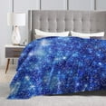 thumbnail image 3 of Blue Meteor Throw Blanket, Super Soft Anti-Pilling Flannel Bed Blankets, 50"x40", 3 of 8
