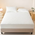 thumbnail image 5 of Behome Queen Mattress Protector, Soft Breathable Mattress Pad Cover, Waterproof Mattress Cover Protector with Deep Pocket up to 16” for Parents & Pet Owner, white, 5 of 7