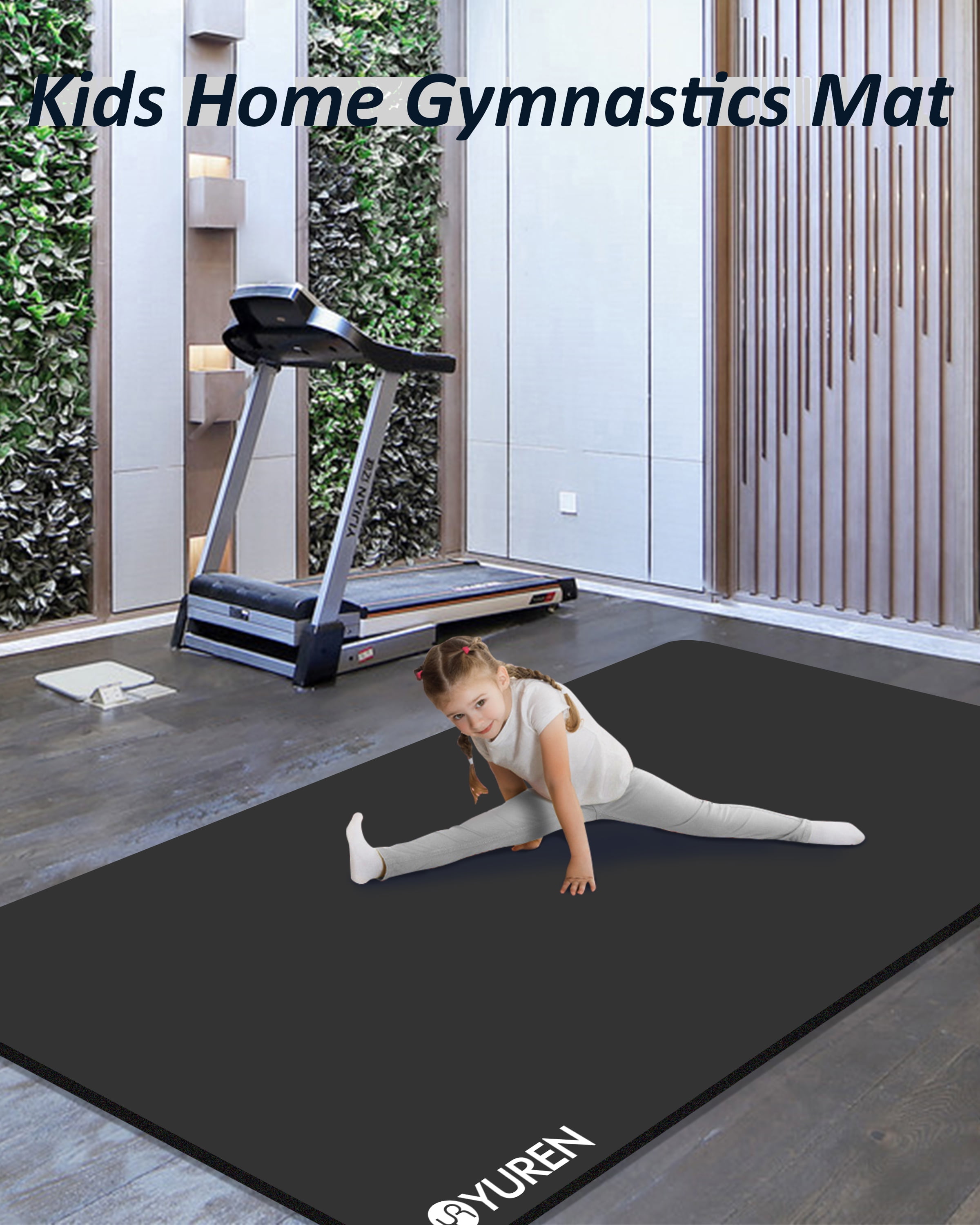 YR Large Yoga Exercise Mat 78"x51" 1/2" Thick NBR Foam Workout Mats, Black W/ Yoga Bag