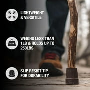 Brazos Rustic Wood Walking Stick, Ironwood, Traditional Style Handle, for Men & Women, 58