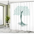 thumbnail image 4 of Ambesonne Zen Shower Curtain, Lady in Tree Form Illustration, 69"Wx70"L, Jade Green Pale Teal Grey, 4 of 4