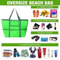 thumbnail image 2 of Bolsa de playa grande Bolsas para piscina, Bolsa de playa de malla para juguetes, toalla, chanclas, tamaño desplegado aproximadamente 42 * 38 * 20 cm, 2 of 6