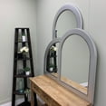 thumbnail image 2 of OVALCREST Yates Framed Vanity Mirror - Crescent Cathedral - 28.4x36.4 Silver, 2 of 5