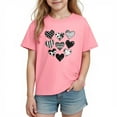 thumbnail image 2 of Blusas y camisas de manga corta con cuello redondo para niños y niñas, camisetas gráficas de manga corta, blusas con estampados bonitos para la temporada escolar., 2 of 9