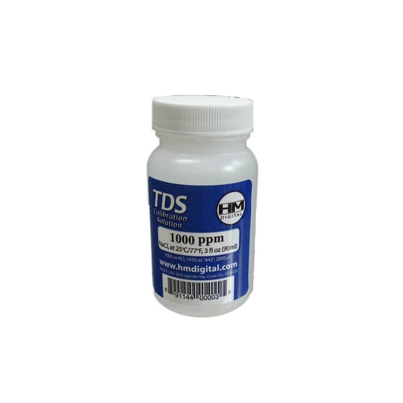 Solución de calibración TDS HM Digital 1000 ppm