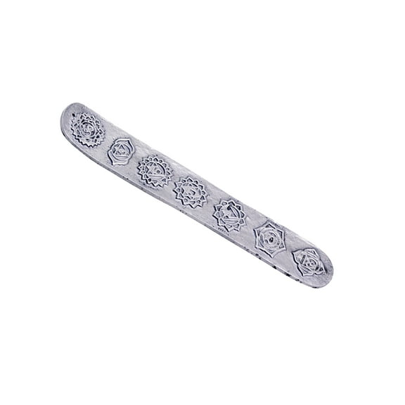 Seven Chakras 10" Aluminum Incense Stick Holder Burner