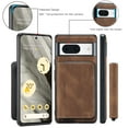 thumbnail image 7 of TECH CIRCLE Detachable Zipper Wallet Case for Google Pixel 8,Magnetic Leather Card Pocket Bag Removable 2 in 1 Case Shockproof Rubber Kickstand Back Cover for Google Pixel 8 6.2" 2023,Brown, 7 of 7