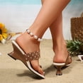 thumbnail image 5 of Willtoo Women’s Kitten Heels Polka Dots Flip Flops Slip On Open Toe Low Heels, 5 of 7