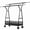 Black, variant on melmine Rolling Clothing Rack with Wheels,Double Rod Garment Rack with Bottom Basket, Heavy Duty Portable Closet for Bedroom & Laundry Room, Adjustable 42"-65",Chrome