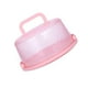 thumbnail image 5 of Caja portátil para guardar pasteles, recipiente para alimentos frescos con tapa y asa para el refrigerador (rosa), 5 of 7
