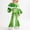 Light Green, variant on Toddler Girl Santa Outfit Long Sleeve Off The Shoulder Top Flare Pants Christmas Elf Outfit Sets Christmas Outfit Baby Boy Party Dress Up 12-18 Months
