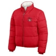 thumbnail image 2 of Women's WEAR by Erin Andrews  Scarlet/White San Francisco 49ers Reversible Cropped Full-Zip Puffer Jacket, 2 of 7