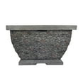 thumbnail image 5 of Laraine Outdoor 32" Wood Burning Light Weight Concrete Square Fire Pit, Grey, 5 of 10