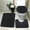 Black, variant on WSBDENLK Bathroom Rug Sets 3-Piece Bathroom Carpet, Super Soft Non Slip Bathtub Carpet and Absorbent Bath Mat, Bathroom Carpet, Plush Bath Mat for Bathroom Bathroom Set