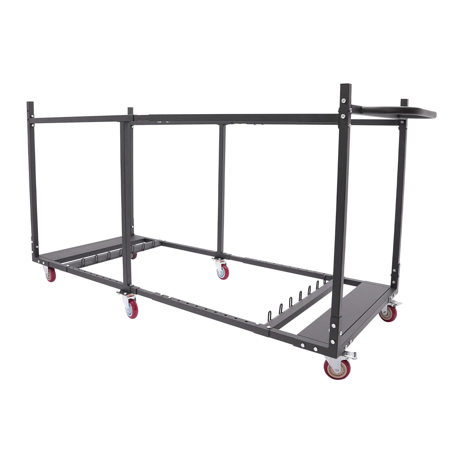 TFCFL Folding Table Rack Dolly Cart Rectangular Trolley Cart W/ Casters Max 8 Round Table 12 Folding Table