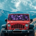 thumbnail image 3 of Yuyamidu Purple Branch Windshield Sun Shade Compatible with Jeep JK JKU JL JLU 1997-2023 Camo Hunting Windshield Sun Visor Blocks UV Rays, 3 of 7