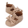 thumbnail image 4 of Biezeib Baby Girl PU Flats Soft Soles Elegant Cute Bow Mary Jane Dress Shoes Casual Walking Shoes for Newborn Toddler, 4 of 6