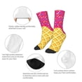thumbnail image 3 of Rocae Red Ice Cream for Girls Boys Crew Socks,Children's Socks, Kids Socks, Toddler Socks: Daily Wear with Kids School Uniform, 3 of 5