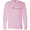 thumbnail image 3 of Inktastic Breast Cancer Survivor Pink Ribbon Long Sleeve T-Shirt, 3 of 5