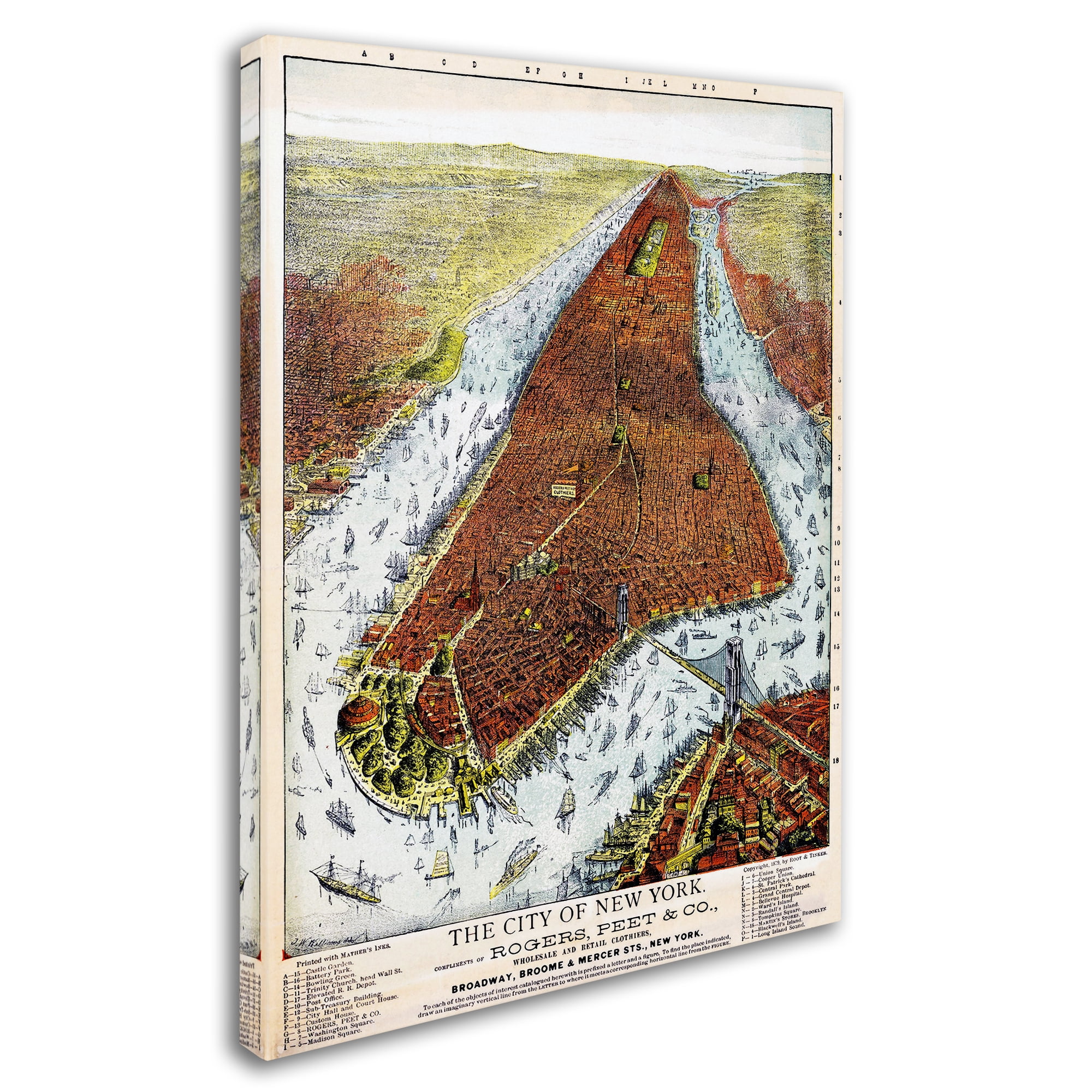 Trademark Fine Art 'Manhattan 1879' Canvas Art by Vintage Lavoie
