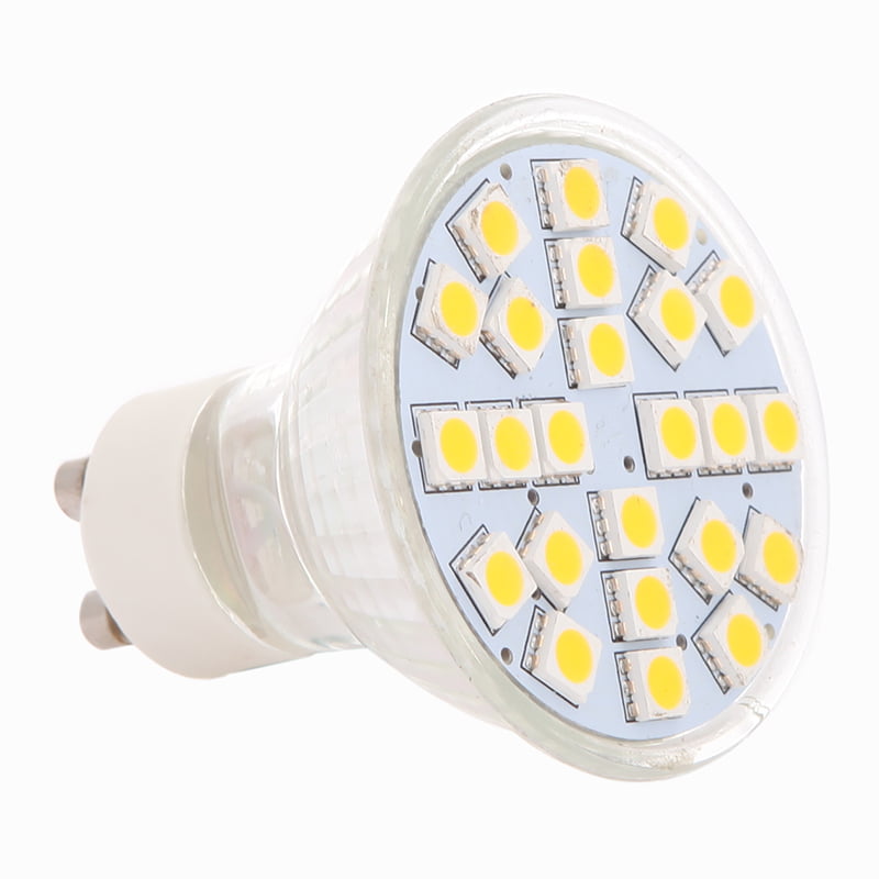 20 x GU10 24 SMD 5050 LED Bulb = 60W HALOGEN with cover glass 3000K Warm White 