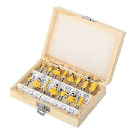 

15PCS Woodworking Milling Cutter Set Durable Cutting Tools