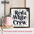 thumbnail image 6 of 1pc Red White Blue Crew Vintage Framed Wooden Sign Rustic 8x8 Inch Wall Decor with Golden Accents, Star Design, Perfect for Kitchen, Bathroom, Bedroom, Office, Home Decor, Housewarming, Holiday, 6 of 9