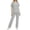 22# Light Grey, variant on Scrubs for Women Set Stretch V-Neck Scrub Top & Jogger Pant Medical Uniform Scrub Sets with Pockets Light Grey S