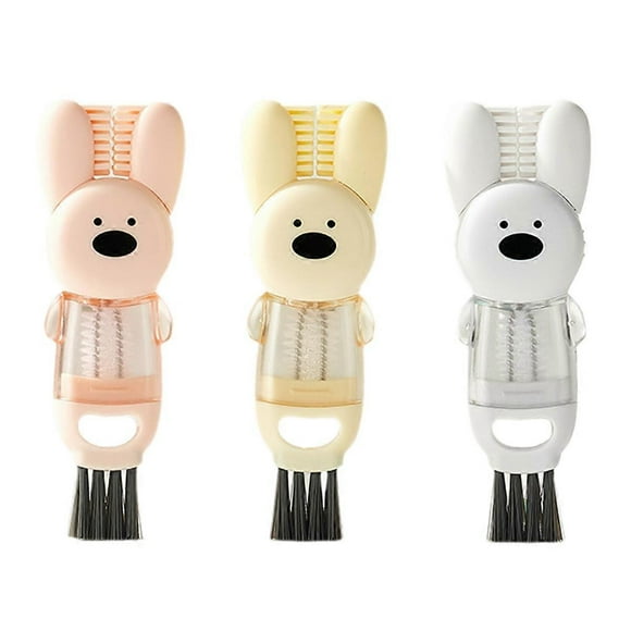 Rabbits Cup Cover Brush 4 in 1 Thermal Water Cup Brush Bottle Nipple Cup Mouth Gaps Cleaning Brush