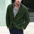 thumbnail image 2 of Men's Shawl Collar Cable Knit Cardigan Button Front Long Sleeve Sweater Jacket, 2 of 6