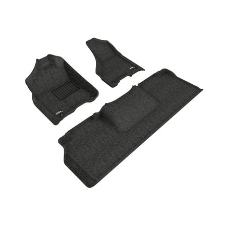 3D MAXpider Custom Fit Elegant Floor Mat (Black) Compatible with Dodge RAM 2500/3500 MEGA CAB 2012-2018 - Full Set