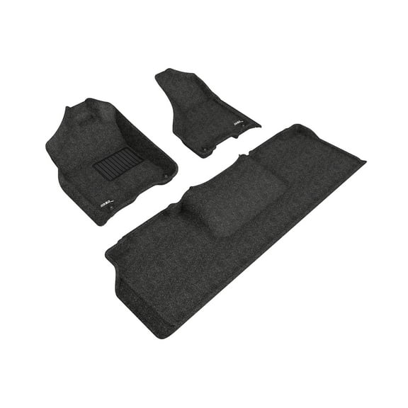 3D MAXpider Custom Fit Elegant Floor Mat (Black) Compatible with Dodge RAM 2500/3500 MEGA CAB 2012-2018 - Full Set