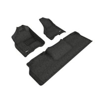 3D MAXpider Custom Fit Elegant Floor Mat (Black) Compatible with Dodge RAM 2500/3500 MEGA CAB 2012-2018 - Full Set