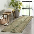 thumbnail image 3 of Well Woven Medusa Kesia Modern Striped Green 2'7" x 9'10" Runner Indoor Outdoor Rug, 3 of 7