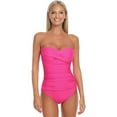 thumbnail image 4 of RELLECIGA Women's Ruched Neck Halter Twist Bandeau One Piece Swimwear Bathing Suits, 4 of 6