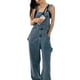 thumbnail image 3 of Monos casuales para mujer, Monos de pierna recta Monos de pierna recta a la moda Monos de mujer con bolsillos Diseñado con precisión, 3 of 8