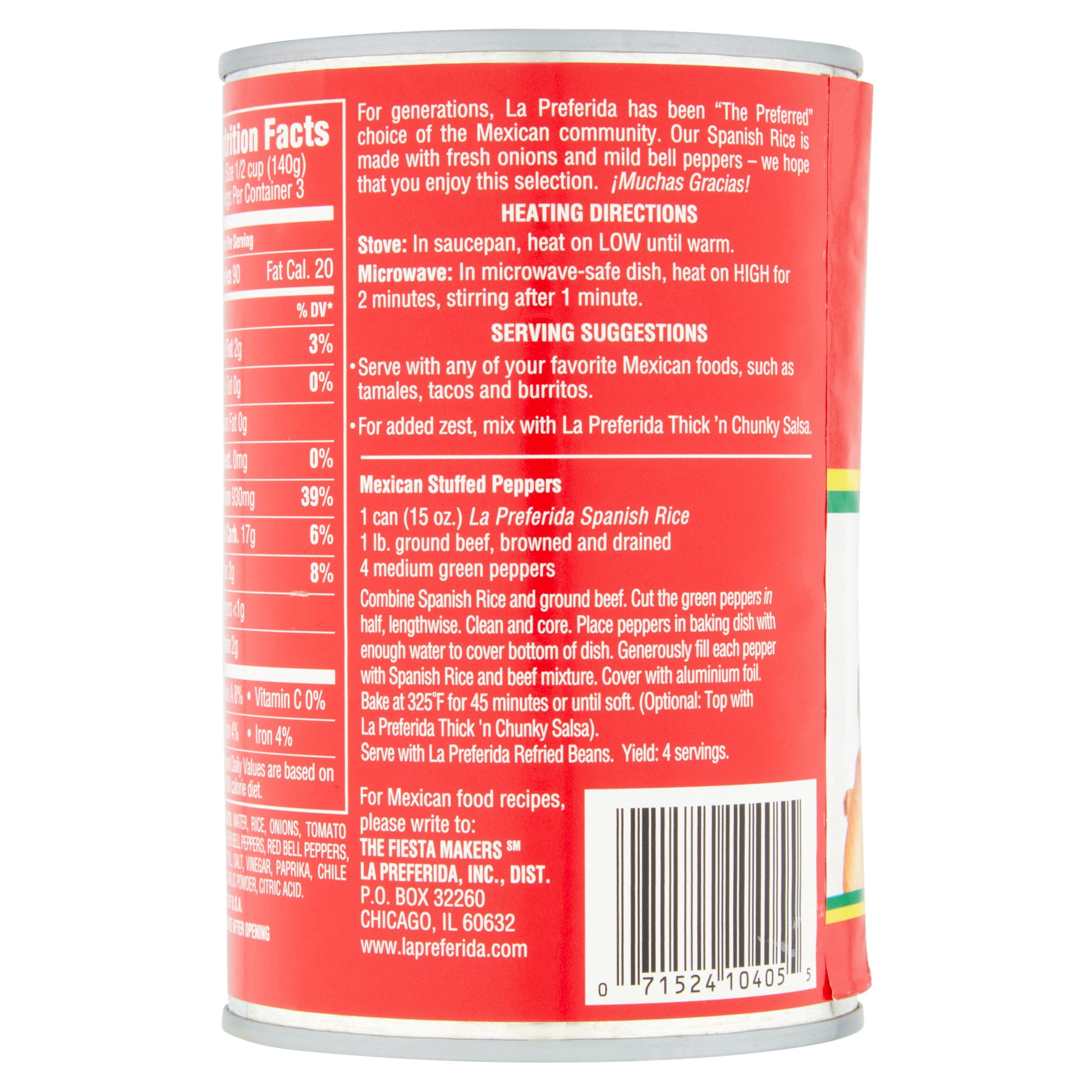 (2 pack) La Preferida Spanish Rice With Bell Peppers & Onions, 15 oz