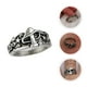 thumbnail image 4 of 1 unid retro multi-elementos anillo de dedo hongo hoja anillo de estrella decoración de dedo plata, 4 of 6