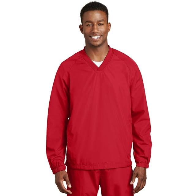 Camisa cortavientos raglán con cuello en V de Sport-Tek®. JST72 deporte-tek JST72