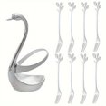 DEKAXID 9Piece Swan Base Stainless Steel Fruit and Dessert Utensil Set