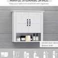 thumbnail image 4 of White 3 Bathroom Cabinet, With Adjustable Shelf And 2 Doors - Maximize Storage In Your Bathroom, Over Toilet Shelf, Keep Neat Tidy Extra Storage,, 4 of 6