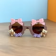 thumbnail image 4 of ESASSALY Kids Girls Sunglasses, Cute Sweet Flowers Bow Bear Funny Sunglasses, 4 of 5